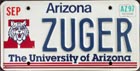 The University of Arizona, personalisiert, PKW 1997