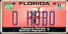 Support Florida Special Olympics, personalized, Passenger 2001