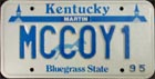 Bluegrass State, ältere Ausgabe, PKW