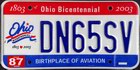 Ohio Bicentennial 1803-2003, current standard issue