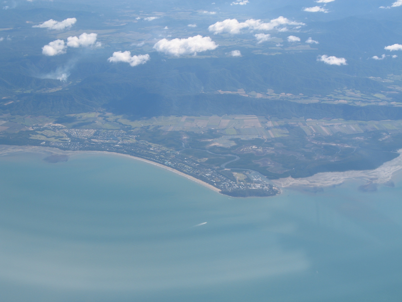 Port Douglas aus dem Flugzeug