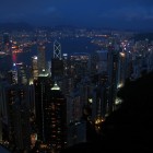 Hong Kong Skyline vom Victoria Peak aus