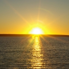 Sonnenuntergang am Shell Beach