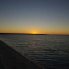 Sonnenuntergang am Shell Beach