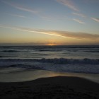 Sonnenuntergang am Strand des Sunset Beach Holiday Park