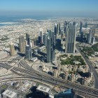 Blick von der Aussichtsplattform des Burj Khalifa