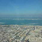 Blick Richtung "The World" von der Aussichtsplattform des Burj Khalifa