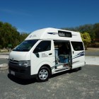 unser Camper auf dem Club Capricorn Caravan Park