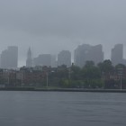 Boston Skyline im Nebel